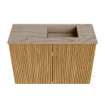 Mondiaz JOYA-DLUX 60cm meuble de salle de bains - couleur Oak - Vasque FAYE position Droite 1 trou de robinet couleur Arena. SW1423852