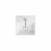 Crosswater Beck Lavabo - 30x30x11cm - 1 trou de robinet - bonde ouverte - blanc brillant SW927993