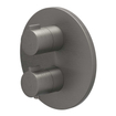 IVY Pact Afbouwdeel - voor Inbouwthermostaat - 1 stopkraan - rond rozet - Geborsteld metal black PVD SW1030985
