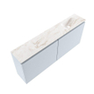 MONDIAZ TURE-DLUX Meuble de toilettes 120 cm Clay. EDEN lavabo Frappe position droite. Sans trou de robinet. SW1102713