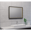 Wiesbaden Avi miroir rectangulaire avec LED, dimmable et chauffage miroir 70 x 50 cm noir mat SW373496
