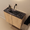 MONDIAZ TURE-DLUX Meuble de toilettes 60 cm Washed Oak. Lavabo EDEN Lava position milieu. Sans trou de robinet. SW1104122