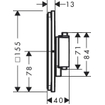 Hansgrohe ShowerSelect Comfort E Thermostaat - inbouw - 1 functie - chroom SW918023