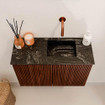 Mondiaz JOYA-DLUX 60cm meuble de toilette - couleur Ruby - Vasque FAYE position Droite Sans trou de robinet couleur Lava SW1426228