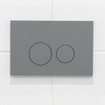 QeramiQ Dely Swirl Toiletset - 36.3x51.7cm - Geberit UP320 Burda inbouwreservoir - slim zitting - bedieningsplaat licht grijs - ronde knoppen - mat zwart SW1164798