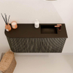 Mondiaz JOYA 81.6cm toiletmeubel - ronding links kleur Shadow - Wastafel FAYE positie Rechts 1 kraangat kleur Urban. SW1421560