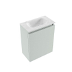 MONDIAZ TURE-DLUX Meuble toilette - 40cm - Greey - EDEN - vasque Opalo - position centrale - sans trou de robinet SW1104321