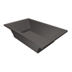 Xenz Society Duobad - 190x120x53 - afvoer Midden - acryl - antraciet SW103467