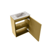 MONDIAZ TURE-DLUX Meuble de toilettes 40 cm Oro. EDEN vasque Glace position centrale. Sans trou de robinet. SW1103409