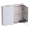 BRAUER Impress armoire de toilette - 80x70x15cm - sans éclairage - 2 portes miroir doubles faces - sable mat SW1199062