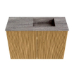 Mondiaz JOYA-DLUX 60cm toiletmeubel - kleur Oak - Wastafel FAYE positie Rechts 1 kraangat kleur Oza. SW1424093