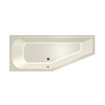 Xenz Lagoon Hoekbad - 170x75x48 - afvoer Midden - Links - Compact - acryl - pergamon SW102969
