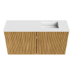 Mondiaz JOYA 80cm meuble de salle de bains - couleur Oak - Vasque FAYE position Droite Sans trou de robinet couleur Talc SW1421113