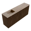 Mondiaz JOYA-DLUX 100cm meuble de toilette - couleur Walnut - Vasque FAYE position Gauche 1 trou de robinet couleur Saba. SW1424677