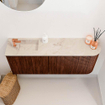 Mondiaz JOYA-DLUX 101.6cm meuble de toilette - arrondi droit couleur Ruby - Vasque FAYE position Gauche 1 trou de robinet couleur Frappe. SW1423496