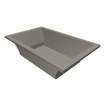 Xenz Society Duobad - 190x120x53 - afvoer Midden - acryl - cement SW103468