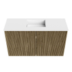 Mondiaz JOYA 70cm meuble de salle de bains WC - couleur Dusk - Vasque FAYE position Milieu 1 trou de robinet couleur Talc. SW1421557