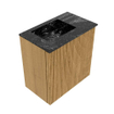 Mondiaz JOYA-DLUX 40cm toiletmeubel - kleur Oak - Wastafel FAYE positie Links Zonder kraangat kleur Lava. SW1422064