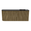 Mondiaz JOYA 101.6cm meuble de salle de bains - arrondi gauche couleur Dusk - Vasque FAYE position Droite 1 trou de robinet couleur Urban SW1421667