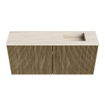 Mondiaz JOYA-DLUX 90cm toiletmeubel - kleur Dusk - Wastafel FAYE positie Rechts Zonder kraangat kleur Meli. SW1425829