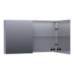 BRAUER Dual Spiegelkast - 120x70x15cm - 2 links- rechtsdraaiende spiegeldeur - MDF - mat grijs SW371760