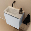 MONDIAZ TURE-DLUX Meuble toilette - 40cm - Clay - EDEN - vasque Opalo - position gauche - sans trou de robinet SW1104252