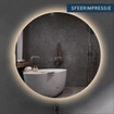 Adema Miroir salle de bain avec éclairage LED - chauffe miroir - rond 120cm - 300K - blanc SW1209516