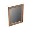 Forzalaqua Reno 2.0 spiegel 40x50cm Rechthoek zonder verlichting met frame Massief Eiken Castle Brown SW492630