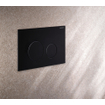 Geberit Sigma40 plaque de commande - rinçage 2 boutons - extra-plat - boutons ronds - inox - easy to clean - noir mat SW1237075