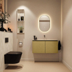 MONDIAZ TURE-DLUX Meuble toilette - 100cm - Oro - EDEN - vasque Ostra - position centrale - sans trou de robinet SW1105000