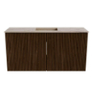 Mondiaz JOYA-DLUX 80cm meuble de toilette - couleur Walnut - Vasque FAYE position Milieu Sans trou de robinet couleur Arena. SW1424333