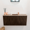 Mondiaz JOYA-DLUX 90cm toiletmeubel - kleur Walnut - Wastafel FAYE positie Midden 1 kraangat kleur Arena. SW1424338
