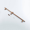 Fortifura Calvi douchekraan met glijstangset met ronde handdouche, gladde doucheslang Geborsteld koper PVD (Koper) SW1079940