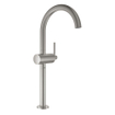 GROHE Atrio Wastafelkraan Opbouw - uitloop 18cm - XL-size - push open - afvoerplug - brushed supersteel SW224949