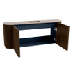 Mondiaz JOYA-DLUX Meuble de salle de bains 103.2cm - arrondis gauche et droite couleur Noyer - Vasque FAYE position Milieu 1 trou de robinet couleur Saba SW1424707