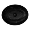 Riho Marmic Oval Waskom 52x39.5x13cm Keramiek Ovaal marmer mat zwart SW760810