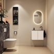 MONDIAZ TURE-DLUX Meuble WC 60 cm Talc. EDEN lavabo Lava position droite. Avec 1 trou de robinet. SW1103600