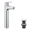 GROHE Swift QuickFix Wastafelkraan - xl-size - met push open waste - chroom SW1109094