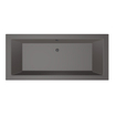 Xenz Society Duobad - 200x90x53 - afvoer Midden - acryl - antraciet SW103374