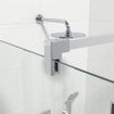 Marenza Bellini Douche à l'italienne - 160x200cm - verre de sécurité - verre clair - bande mate - anti-calcaire - chrome SW358002