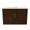 Mondiaz JOYA-DLUX Meuble de toilette 60cm - couleur Walnut - Vasque FAYE position Gauche 1 trou de robinet couleur Meli. SW1424411
