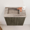 Mondiaz JOYA-DLUX Meuble de toilette 40cm - couleur Shadow - Vasque FAYE position Gauche 1 trou de robinet couleur Oza SW1425017
