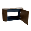 Mondiaz JOYA-DLUX Meuble de salle de bains 73,2cm - arrondi gauche et droite couleur Noyer - Vasque FAYE position Milieu Sans trou de robinet couleur Arena SW1424376