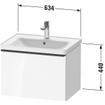 Duravit D-neo Meuble sous vasque 63.4x45.2x44cm 1 tiroir Blanc haute brillance SW640702
