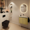 MONDIAZ TURE-DLUX 60cm toiletmeubel Oro. EDEN wastafel Ostra positie rechts. Zonder kraangat. SW1104964