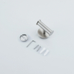Fortifura Calvi ensemble WC 3 pièces - porte-rouleau sans couvercle - brosse WC - patère double ronde - inox brossé PVD (inox) SW1248392