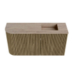 Mondiaz JOYA-DLUX 81.6cm toiletmeubel - ronding links kleur Dusk - Wastafel FAYE positie Rechts Zonder kraangat kleur Saba. SW1426091