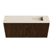 Mondiaz JOYA-DLUX 90cm meuble de toilette - couleur Walnut - Vasque FAYE position Droite 1 trou de robinet couleur Meli. SW1424414