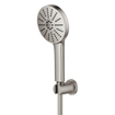 GROHE Essence New Badmengkraan - 29.8cm - Vitalio Joy Badset - ronde handdouche - 3 straalsoorten - met houder - geborsteld supersteel (RVS) SW1565460