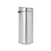 Brabantia Touch Bin Poubelle - 30 litres - seau intérieur en plastique - matt Steel SW1117316